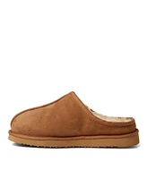 Fireside By Dearfoams Men's Grafton Genuine Shearling Clog Slipper