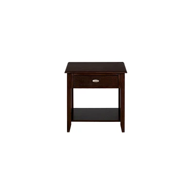 Merlot Warm Contemporary End Table