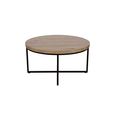 Ames Solid Wood Modern 36" Round Coffee Table