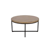 Ames Solid Wood Modern 36" Round Coffee Table