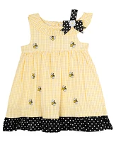 Rare Editions Baby Girls Bumble Bee Seersucker Dress