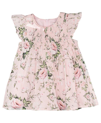 Rare Editions Baby Girls Floral Printed Cotton Dress