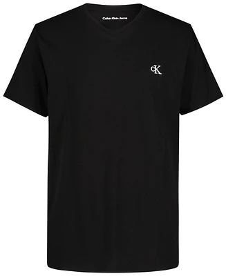 Calvin Klein Big Boys Monologo V-Neck Short Sleeve T-Shirt