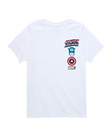 Hybrid Big Boys Captain America Logos Graphic T-Shirt