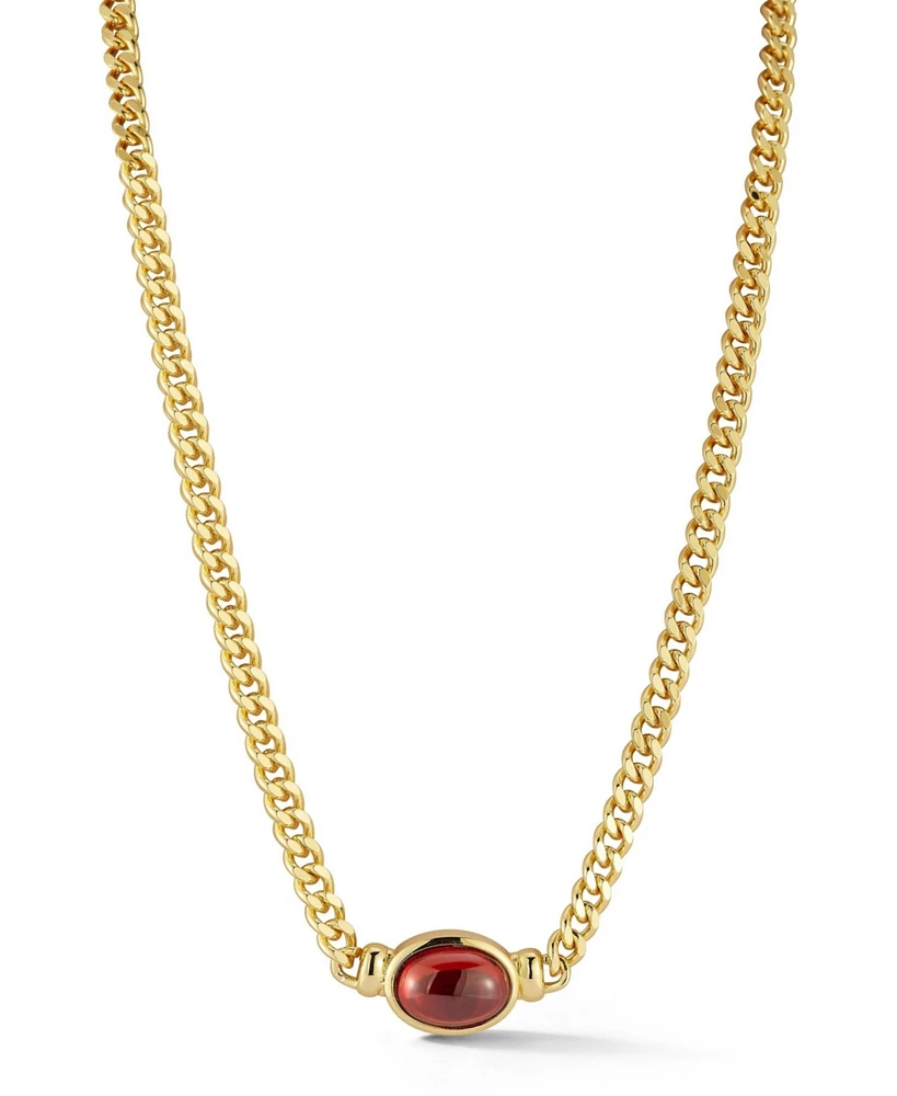 Rachel Zoe Gold Plated Crystal Curb Chain Necklace