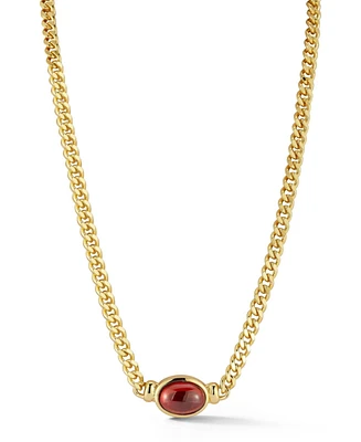 Rachel Zoe Gold Plated Crystal Curb Chain Necklace