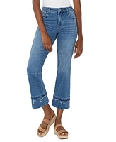 Liverpool Los Angeles Women's Hannah Seam Detail Crop Flare Jeans
