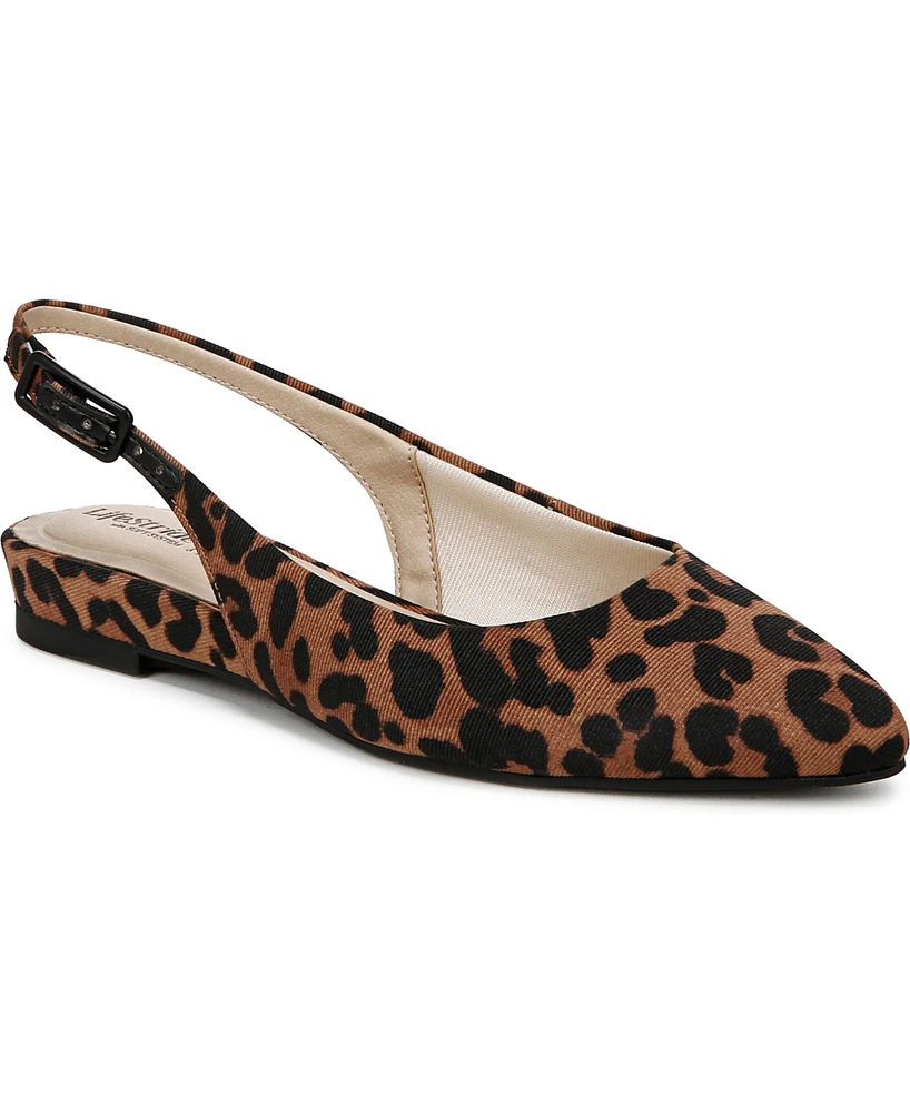 LifeStride Women's Percy Pointed Toe Slingback Flats