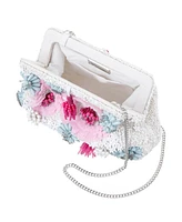 Nina All Over Beaded Flower Frame Clutch