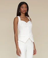 Avec Les Filles Women's Sweetheart-Neck Hourglass Vest