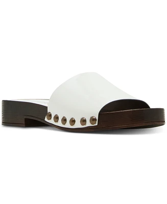 Steve Madden Women's Cento Wooden Flatform Slide Sandals