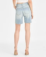 Avec Les Filles Women's Wide-Leg Embellished Denim Shorts