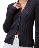 Calvin Klein Jeans Women's Rib-Knit Slim Cardigan