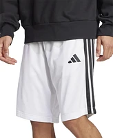 adidas Men's Three-Stripes 10" Tricot Shorts