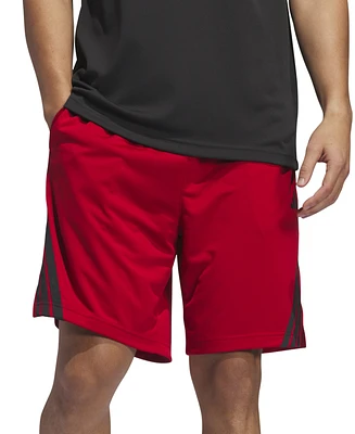 adidas Men's Three-Stripes Legends Basketball Shorts 9"