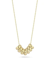 Rachel Zoe Fine Jewelry 14K Gold 7 Rings Necklace