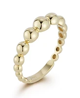 Rachel Zoe Fine Jewelry 14K Gold Graduated Bubble Band Ring