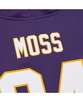 Mitchell & Ness Men's Purple Randy Moss Minnesota Vikings Retired Player Name Number Pullover Hoodie