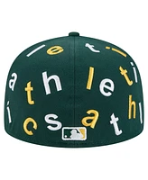 New Era Men's Green Oakland Athletics Team Confetti 59FIFTY Fitted Hat