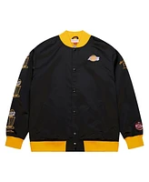 Mitchell & Ness Men's Black Los Angeles Lakers Hardwood Classics Team Og 3.0 Lightweight Satin Full-Snap Jacket