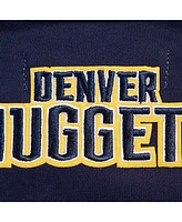 Pro Standard Women's Navy Denver Nuggets Area Code Cropped Pullover Sweatshirt