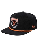 New Era Men's Black San Francisco Giants Full Circle Corduroy Golfer Adjustable Hat