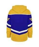 '47 Brand Men's Royal Golden State Warriors Oversized Tri-Satin Layup Lacer Pullover Hoodie