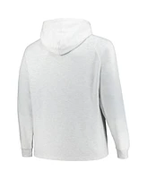 Fanatics Men's Ash San Antonio Spurs Big Tall Raglan Tri-Blend Pullover Hoodie