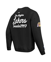 Pro Standard Men's Black Los Angeles Lakers Paint the City Pullover Sweatshirt