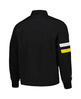 The Wild Collective Men's and Women's Black Los Angeles Lakers Stitch Applique Full-Zip Bomber Jacket