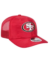 New Era Men's Scarlet San Francisco 49ers Adventure Camo Trucker 9SEVENTY Stretch-Snap Adjustable Hat