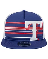 New Era Men's Royal Texas Rangers 9FIFTY A-Frame Trucker Snapback Hat