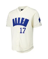 Pro Standard Men's Cream Josh Allen Buffalo Bills Name Number Triple Tonal Button-Up Baseball Jersey