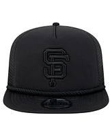 New Era Men's Black San Francisco Giants Tone Foam Meshback Golfer Snapback Hat