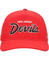 '47 Brand Men's Red New Jersey Devils Crosstown Corduroy Hitch Adjustable Hat