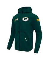 Pro Standard Men's Green Bay Packers Split Logo Double Knit Full-Zip Hoodie