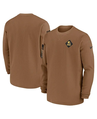 Nike Men's Brown/Tan Cleveland Browns Salute to Service Pullover Sweatshirt