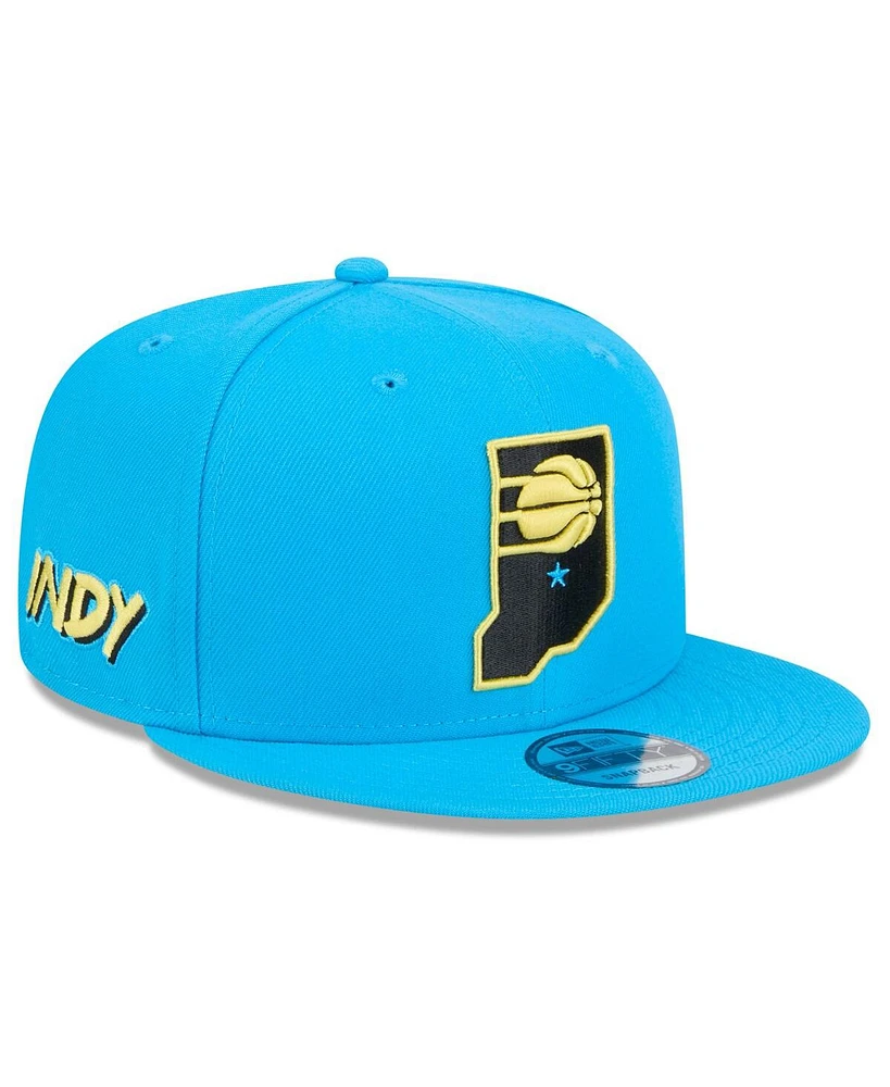 New Era Men's Blue Indiana Pacers 2024/25 City Edition Alternate 9FIFTY Snapback Hat