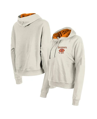 New Era Women's Cream Tampa Bay Buccaneers 3rd Down Historic Pullover Hoodie