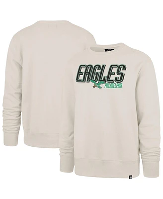 '47 Brand Men's Cream Philadelphia Eagles Locked Headline Pullover Sweatshirt