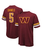 Majestic Men's Jayden Daniels Burgundy Washington Commanders Name Number Oversize Fit T-Shirt