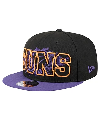 New Era Men's Black/Purple Phoenix Suns Sport Night Splatter 2-Tone 9FIFTY Snapback Hat