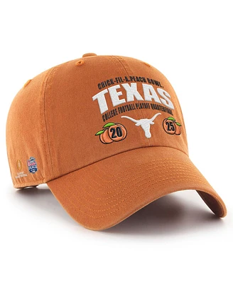 '47 Brand Men's Texas Orange Texas Longhorns College Football Playoff 2025 Peach Bowl Clean Up Adjustable Hat