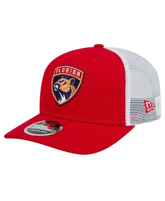 New Era Men's Red Florida Panthers Core Trucker 9SEVENTY Stretch-Snap Hat