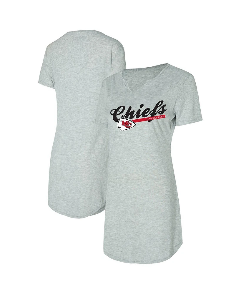 Concepts Sport Women's Gray Kansas City Chiefs Petition Knit Nightshirt