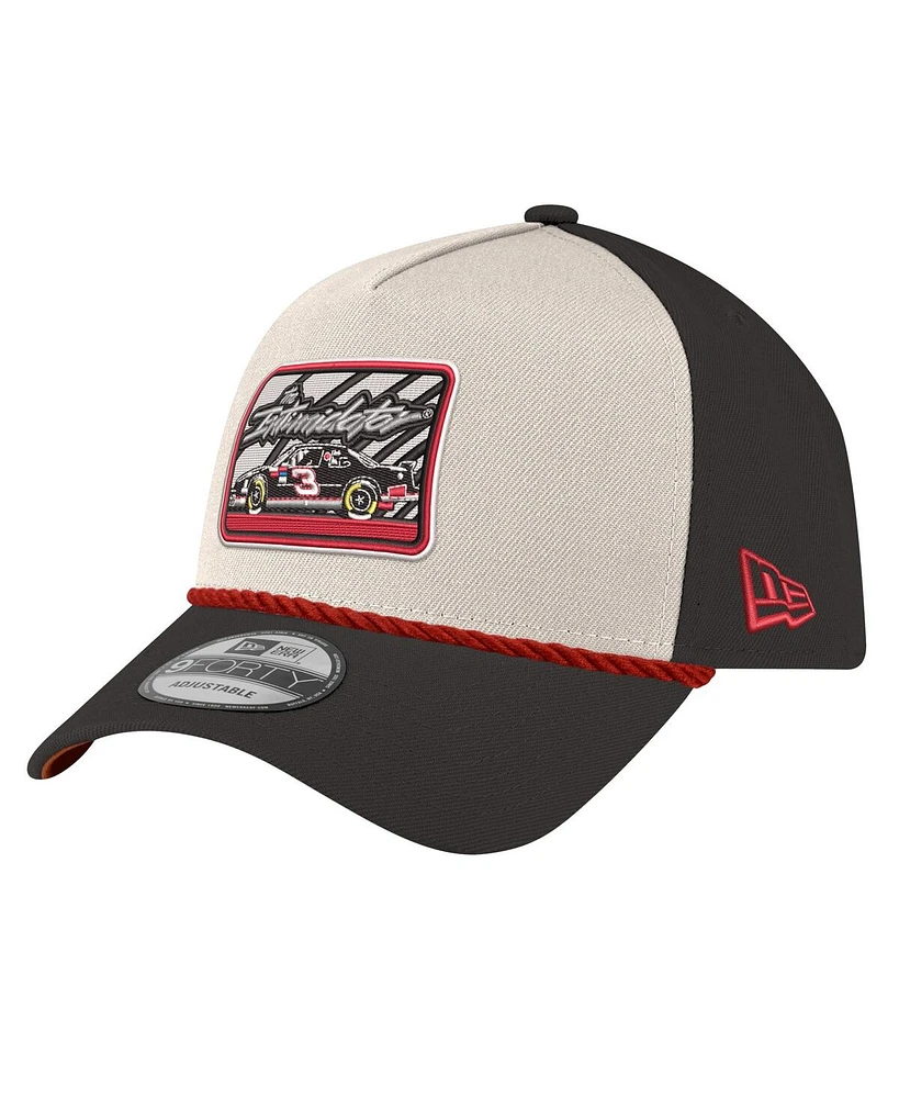 New Era Men's Stone/Black Dale Earnhardt 9FORTY Rope Adjustable Hat