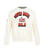 Pro Standard Men's Cream Super Bowl Lix Fleece Crewneck Sweatshirt