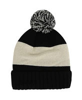 American Needle Men's Black/Cream Philadelphia Flyers Adeline Cuffed Knit Hat with Pom