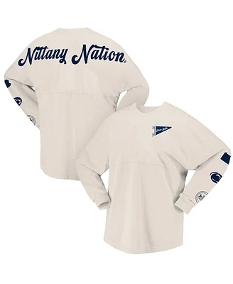 Spirit Jersey Women's Natural Penn State Nittany Lions Local Long Sleeve T-Shirt