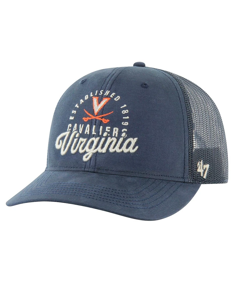 '47 Brand Men's Navy Virginia Cavaliers Pitstop Trucker Adjustable Hat